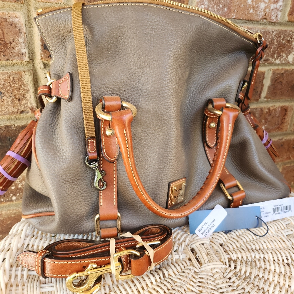 Gorgeous Dooney & Bourke satchel,used 3X last season. Elephant Gray leather.